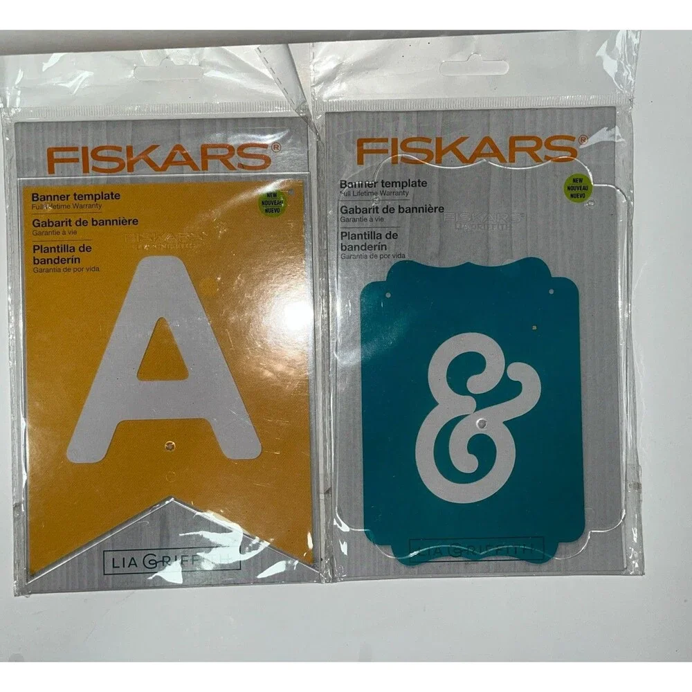Fiskars Lia Griffith Banner Template, Clear Papercrafting 2 count